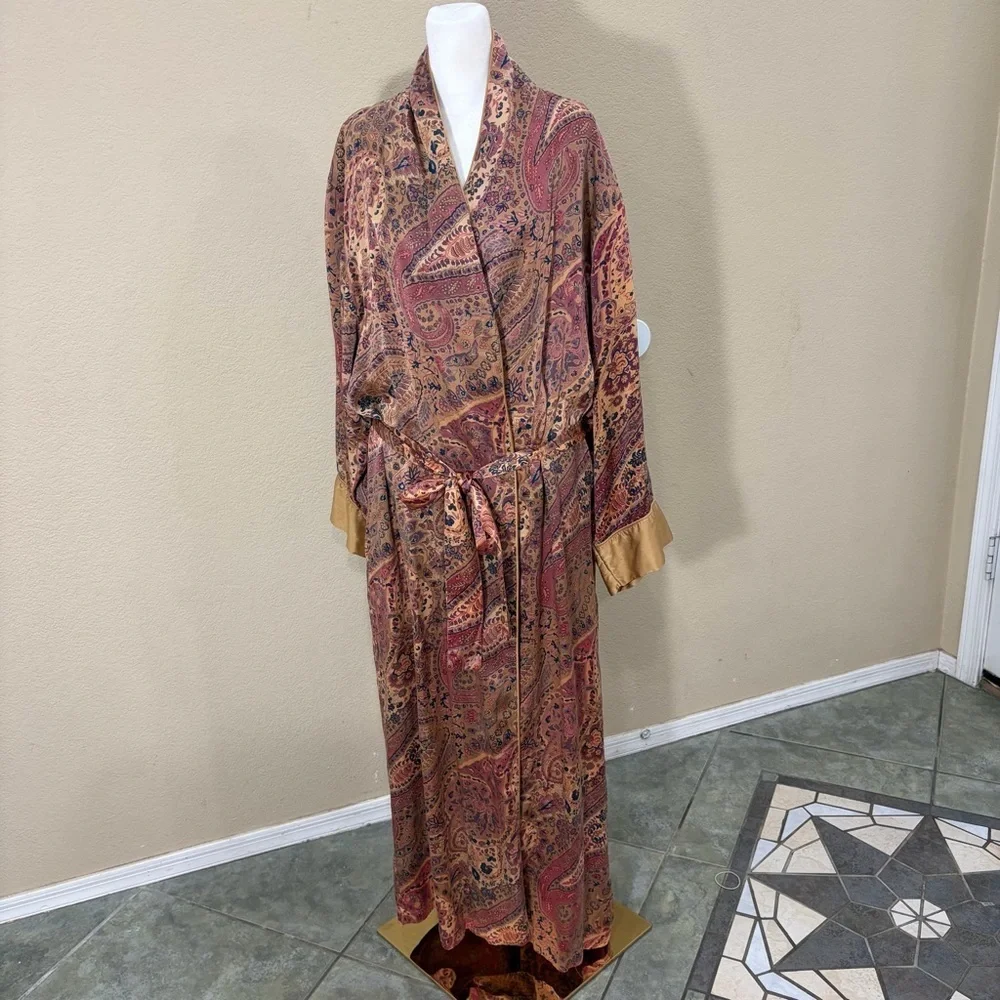 Vintage 1990s Victoria’s Secret Gold Label Silk Robe SZ M Lingerie Quiet luxury - Picture 1 of 10